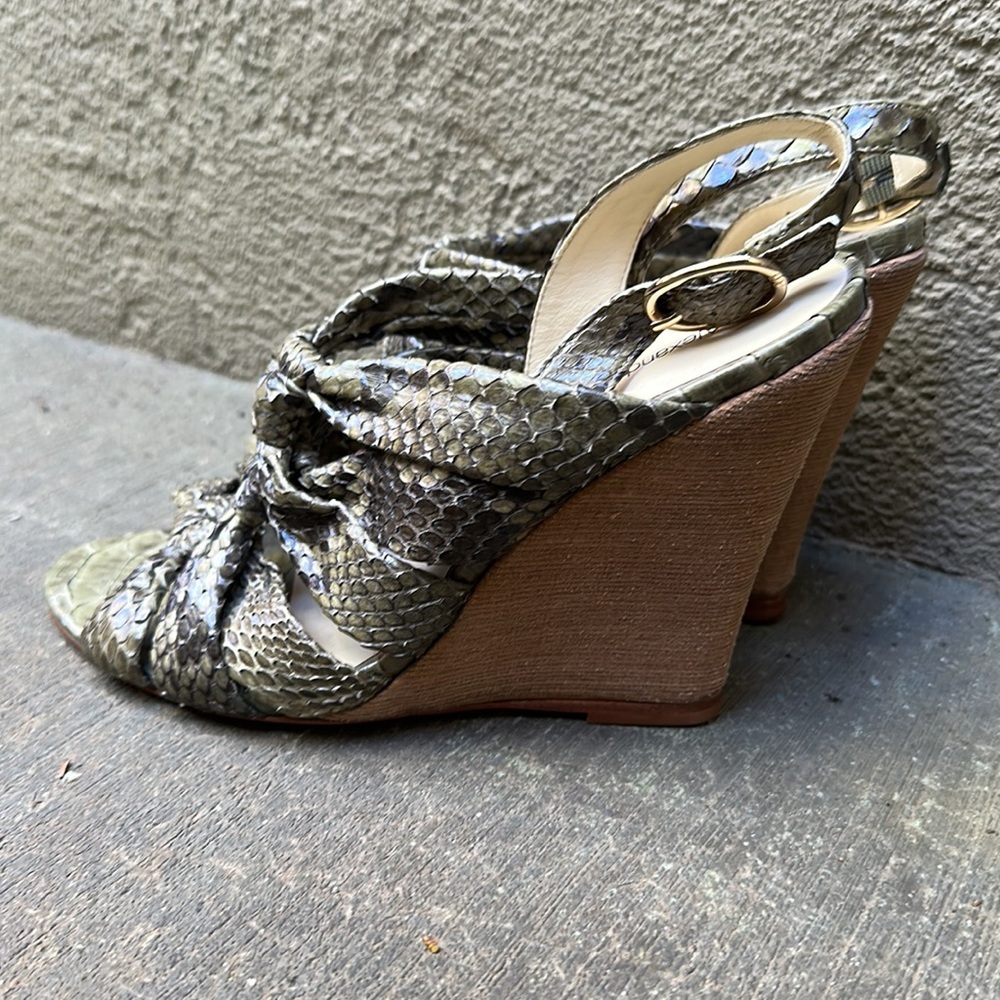 Alexandre Birman Snake Wedges 6.5